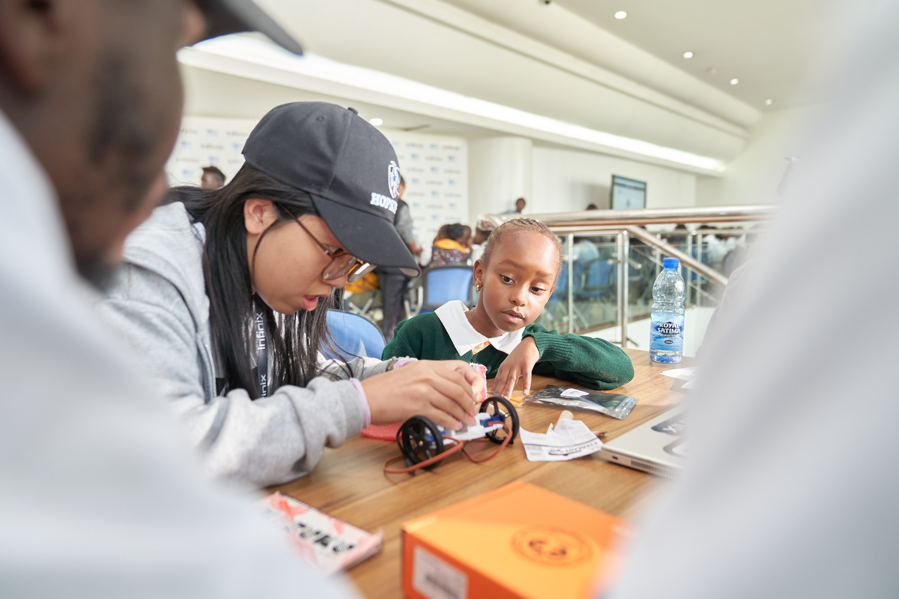 Students collaborating on a project